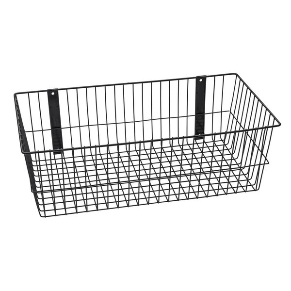 Stockage Supreme Universal Wire Basket, Black - 24 x 12 x 8 in. ST2588085